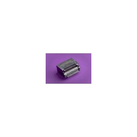 Molex Board Connector, 20 Contact(S), 2 Row(S), Male, Right Angle, 0.031 Inch Pitch, Surface Mount 744415010